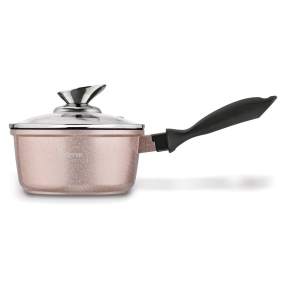 KONIGHOFFER POLLO ROSE GOLD Zestaw garnków z pokrywkami 8 el + 2 nakładki na uchwyty / indukcja