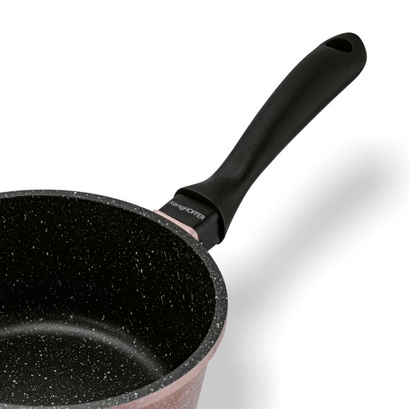 KONIGHOFFER POLLO ROSE GOLD Zestaw garnków z pokrywkami 8 el + 2 nakładki na uchwyty / indukcja