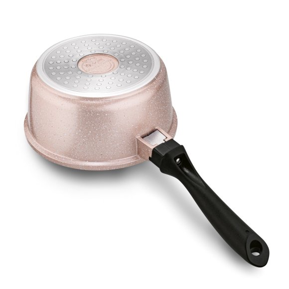 KONIGHOFFER POLLO ROSE GOLD Zestaw garnków z pokrywkami 8 el + 2 nakładki na uchwyty / indukcja