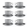 LUBIANA DAISY CLOUD K1 Komplet 6x Filiżanka 200 ml + spodek 14,5 cm / szary