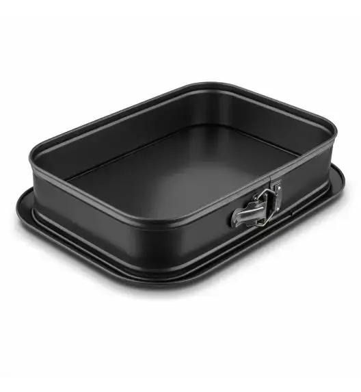 TADAR Tortownica 35 x 24 x 8,5 cm z szeroką podstawą / prostokątna / stal węglowa / non-stick