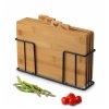 KONIGHOFFER CEDAR Zestaw 4 desek do krojenia ze stojakiem 29x21x7 cm / drewno bambusowe