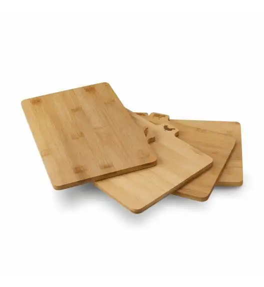 KONIGHOFFER CEDAR Zestaw 4 desek do krojenia ze stojakiem 29x21x7 cm / drewno bambusowe