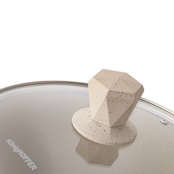 KONIGHOFFER CORTE Zestaw garnków z pokrywkami 8 elementów / aluminium / indukcja / powłoka non-stick