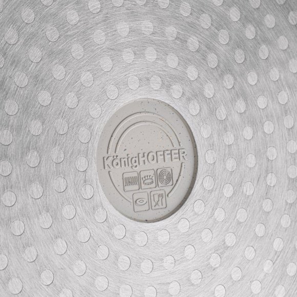 KONIGHOFFER CORTE Zestaw garnków z pokrywkami 8 elementów / aluminium / indukcja / powłoka non-stick