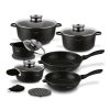 KONIGHOFFER POLLO Zestaw garnków z pokrywkami 10 el + 2 nakładki na uchwyty + 2 podkładki / indukcja
