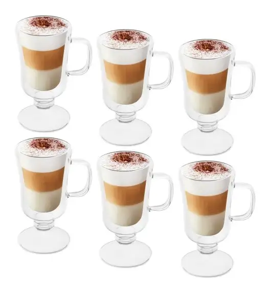 TADAR SUBLIME IRISH Komplet 6 szklanek termicznych do kawy 200 ml / podwójna ścianka