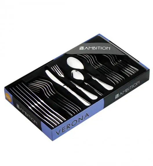 AMBITION VERONA Sztućce Komplet 72 el pudełko / 18 os / połysk