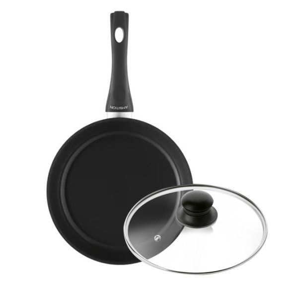 AMBITION GRAND Patelnia tradycyjna 20 cm + pokrywka szklana TADAR / indukcja