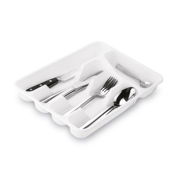 TADAR Wkład do szuflady na sztućce / Biały / 32,5 x 24,6 x 4 cm