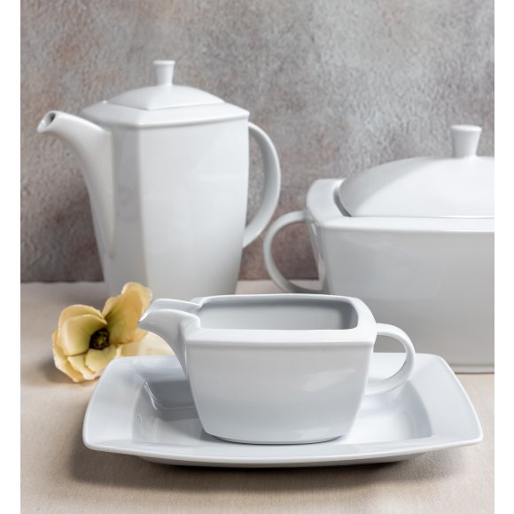LUBIANA VICTORIA Komplet naczyń 1/4 | waza, imbryk, rawierka, sosjerka | porcelana