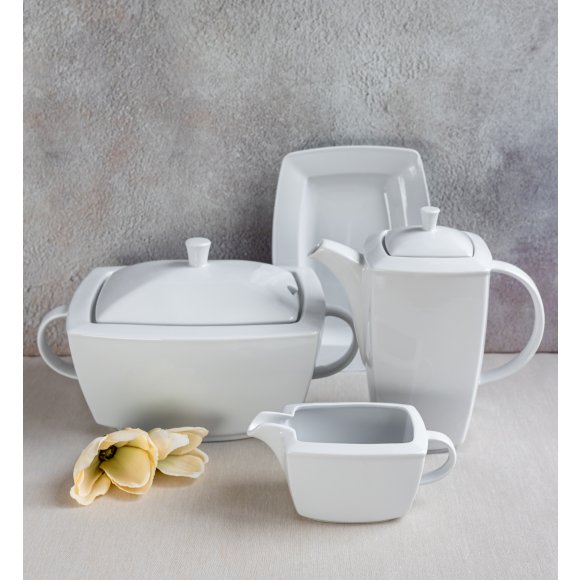 LUBIANA VICTORIA Komplet naczyń 1/4 | waza, imbryk, rawierka, sosjerka | porcelana