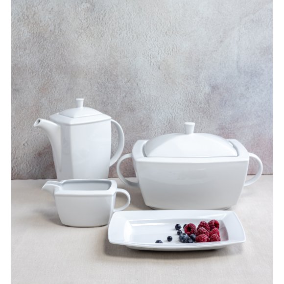 LUBIANA VICTORIA Komplet naczyń 1/4 | waza, imbryk, rawierka, sosjerka | porcelana