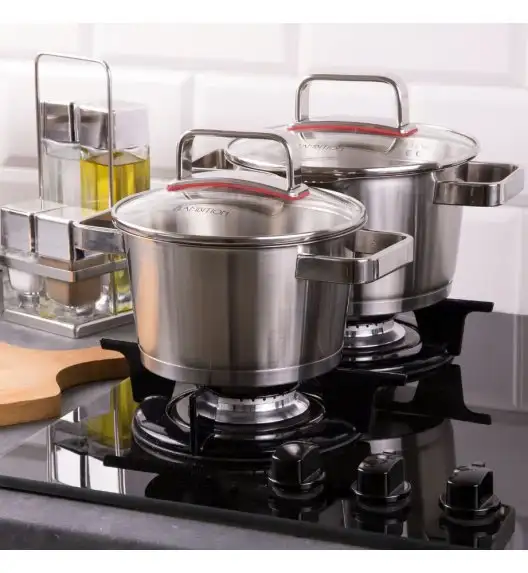 AMBITION SELECTION Komplet garnków z pokrywkami 8 el / stal nierdzewna / indukcja