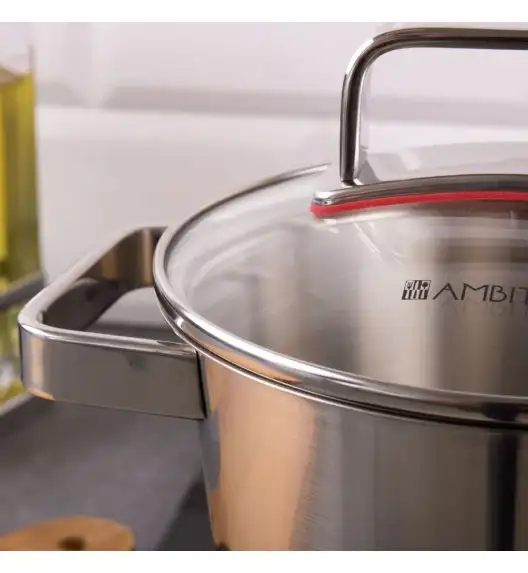 AMBITION SELECTION Komplet garnków z pokrywkami 8 el / stal nierdzewna / indukcja