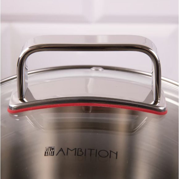 AMBITION SELECTION Komplet garnków z pokrywkami 8 el / stal nierdzewna / indukcja