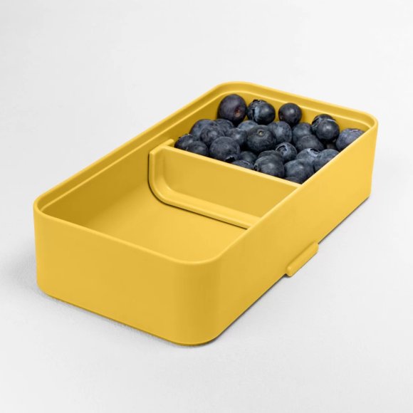 BLIM PLUS Lunchbox ze sztućcami mały żółty / innowacyjny / wygodny