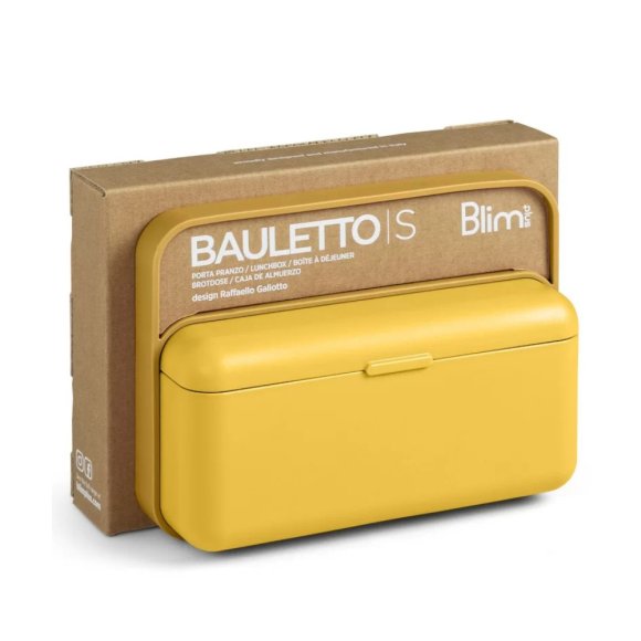 BLIM PLUS Lunchbox ze sztućcami mały żółty / innowacyjny / wygodny