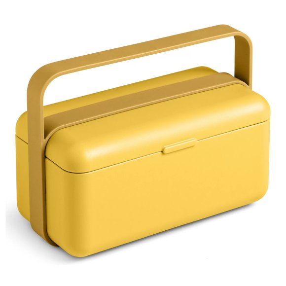 BLIM PLUS Lunchbox ze sztućcami mały żółty / innowacyjny / wygodny