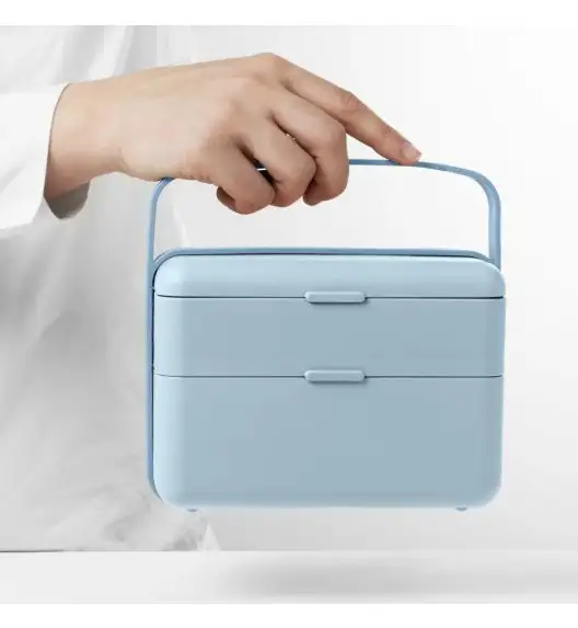 BLIM PLUS Lunchbox ze sztućcami duży niebieski / innowacyjny / wygodny