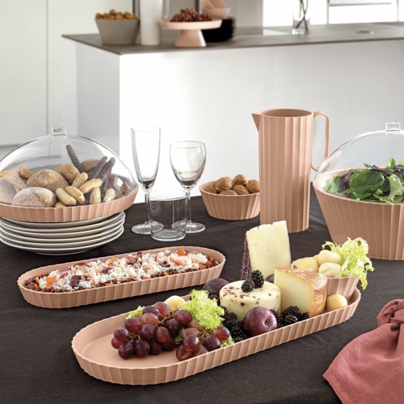 BLIM PLUS Taca owalna 50x25 cm brązowa