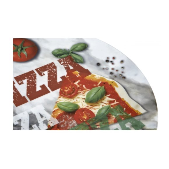 LUBIANA TINA Talerz do pizzy 33 cm | kolorowy nadruk 