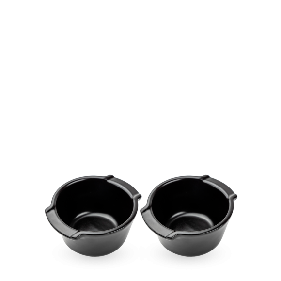 PEUGEOT APPOLIA Naczynia ceramiczne okrągłe 200 ml 2 szt. czarne