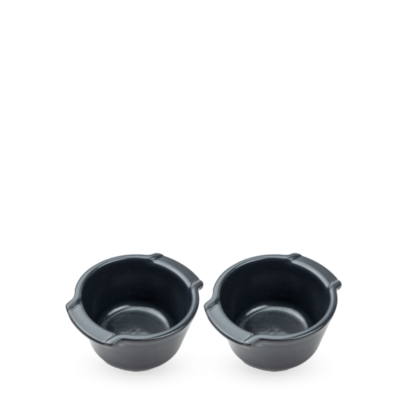 PEUGEOT APPOLIA Naczynia ceramiczne okrągłe 200 ml 2 szt. grafitowe