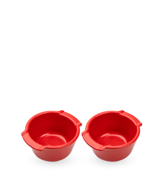 PEUGEOT APPOLIA Naczynia ceramiczne okrągłe 200 ml 2 szt. czerwone