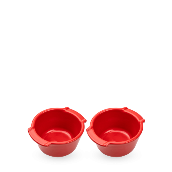 PEUGEOT APPOLIA Naczynia ceramiczne okrągłe 200 ml 2 szt. czerwone