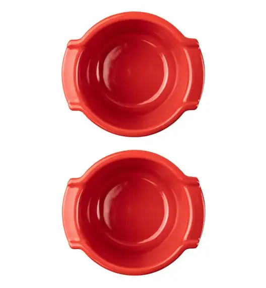 PEUGEOT APPOLIA Naczynia ceramiczne okrągłe 200 ml 2 szt. czerwone