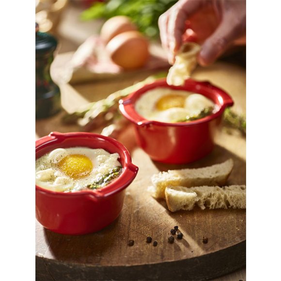 PEUGEOT APPOLIA Naczynia ceramiczne okrągłe 200 ml 2 szt. czerwone