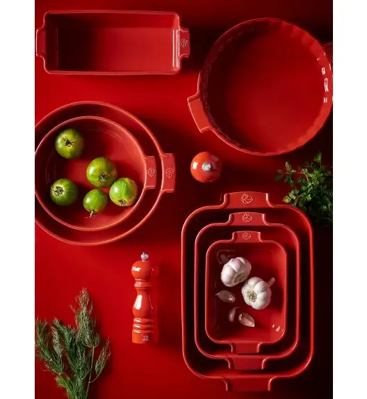 PEUGEOT APPOLIA Naczynia ceramiczne okrągłe 200 ml 2 szt. czerwone