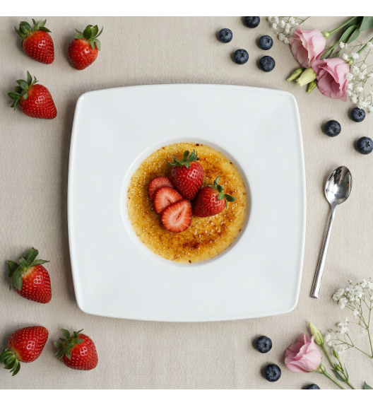 LUBIANA HOTEL | Victoria 6x Talerz do deserów 26 cm | biały | porcelana