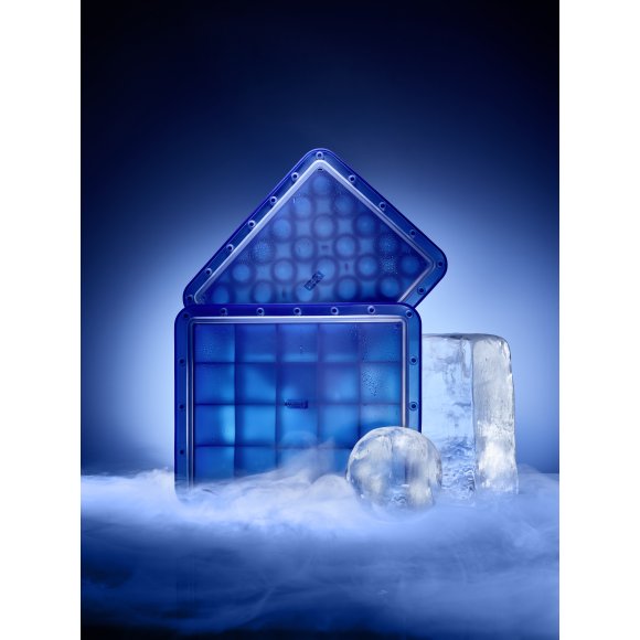 LURCH ICE FORMER Foremka na lód / 12 dużych kostek / silikon platynowy / FreeForm