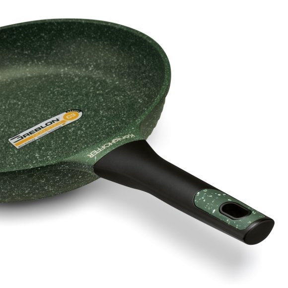KönigHOFFER GREEN HUSK Patelnia granitowa 20 cm + pokrywka uniwersalna TADAR / indukcja