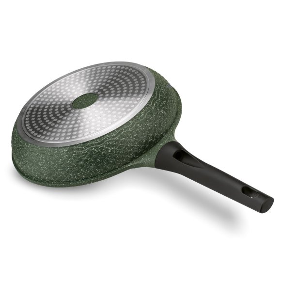 KönigHOFFER GREEN HUSK Patelnia granitowa 20 cm + pokrywka uniwersalna TADAR / indukcja