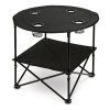 TADAR Stolik składany z torbą 72 x 60 cm / turystyczny / czarny / wędkarski na ryby