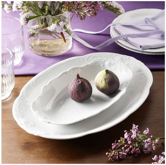 CHODZIEŻ FRYDERYKA BIAŁA C001 Serwis obiadowy 40 el / 12 osób / porcelana