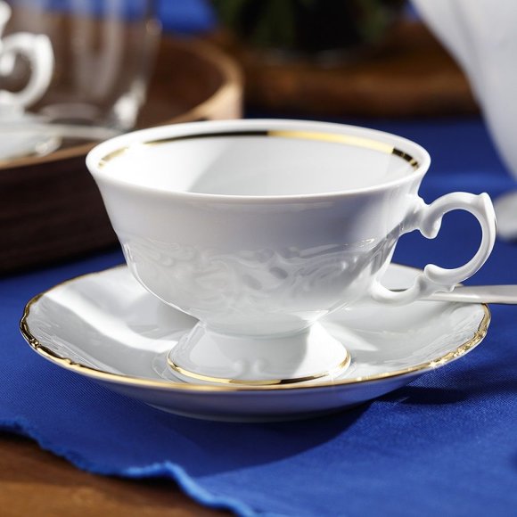 CHODZIEŻ FRYDERYKA ZŁOTA LINIA B236 Serwis kawowy 39 el / 12 osób / porcelana