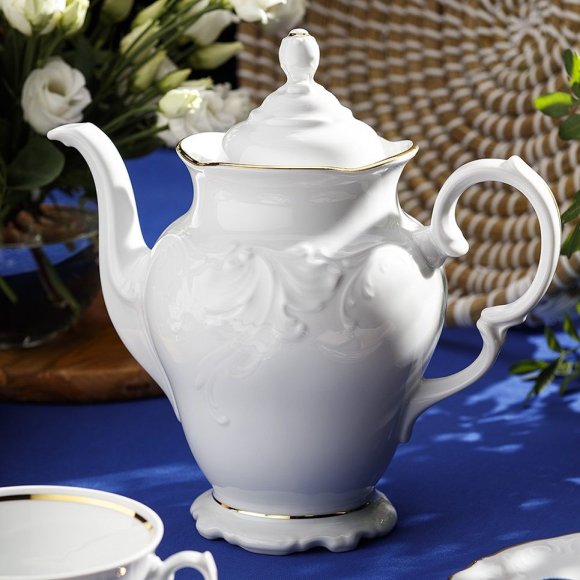 CHODZIEŻ FRYDERYKA ZŁOTA LINIA B236 Serwis kawowy 39 el / 12 osób / porcelana