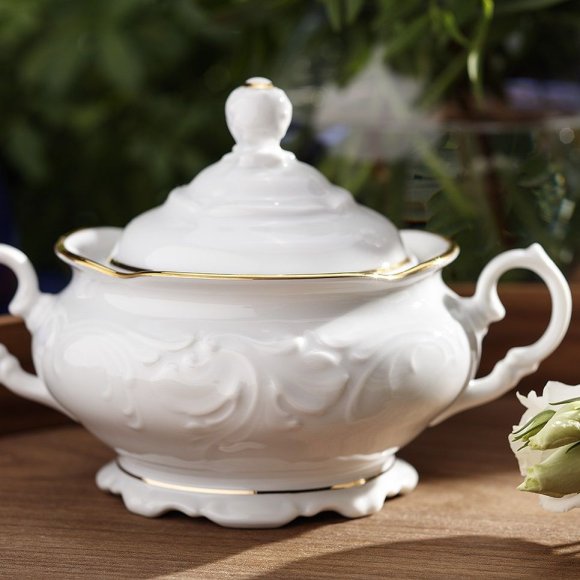 CHODZIEŻ FRYDERYKA ZŁOTA LINIA B236 Serwis kawowy 39 el / 12 osób / porcelana