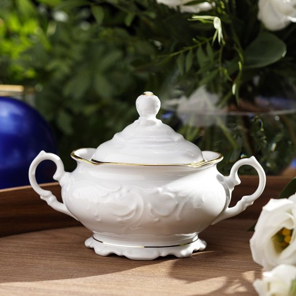 CHODZIEŻ FRYDERYKA ZŁOTA LINIA B236 Serwis kawowy 39 el / 12 osób / porcelana