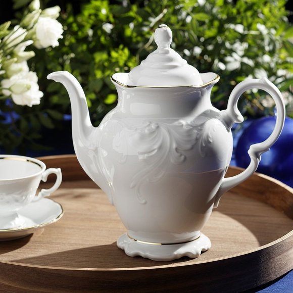 CHODZIEŻ FRYDERYKA ZŁOTA LINIA B236 Serwis kawowy 39 el / 12 osób / porcelana