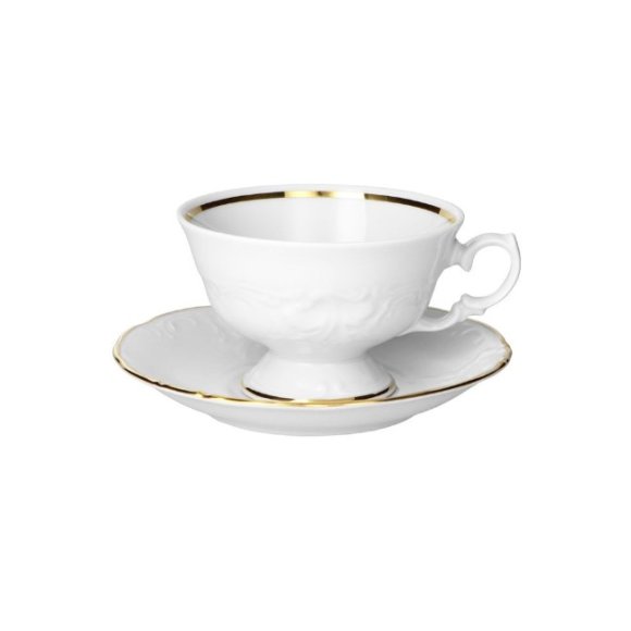 CHODZIEŻ FRYDERYKA ZŁOTA LINIA B236 Serwis kawowy 39 el / 12 osób / porcelana