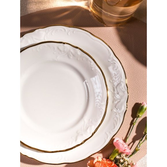 CHODZIEŻ FRYDERYKA ZŁOTA LINIA C236 Serwis kawowy 39 el / 12 osób / porcelana ecru