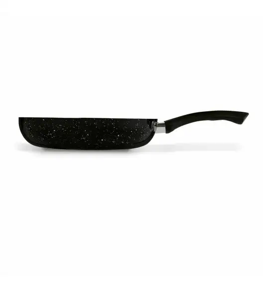 TADAR MARMARA BLACK Patelnia tradycyjna 28 cm + pokrywka szklana TADAR / z powłoką non-stick / indukcja