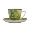 LUBIANA BOSS KERAJET DIGITAL PRINTING | 9075A KJ LIŚCIE | Filiżanka 350 ml + spodek 17,5 cm | zielony