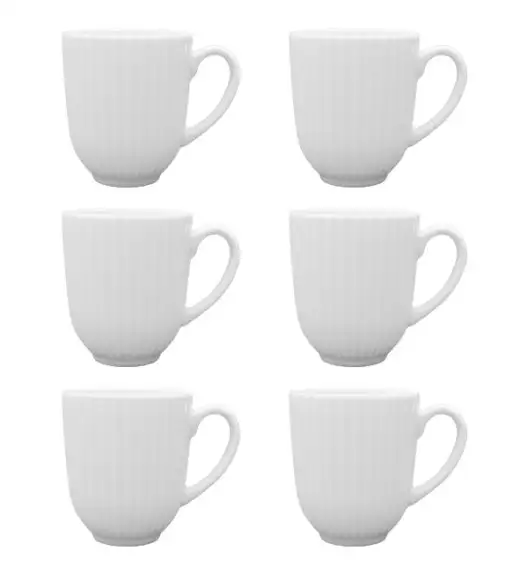LUBIANA DAISY Komplet 6 kubków 350 ml | biała porcelana