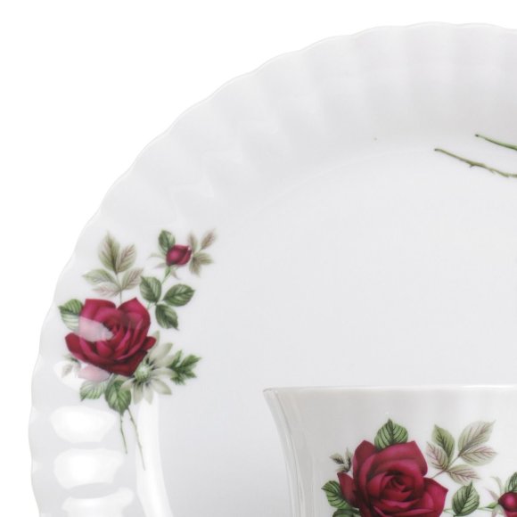 CHODZIEŻ IWONA B826 BORDOWA RÓŻA Zestaw obiadowy 44 el / 12 osób / porcelana